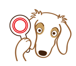 Sticker of white dog Rin sticker #8359677