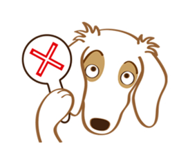 Sticker of white dog Rin sticker #8359678