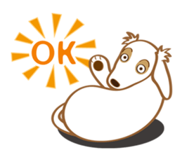 Sticker of white dog Rin sticker #8359679