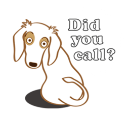 Sticker of white dog Rin sticker #8359680