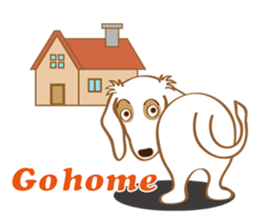 Sticker of white dog Rin sticker #8359684