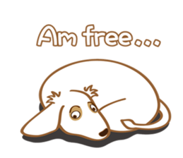 Sticker of white dog Rin sticker #8359696