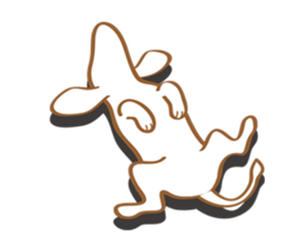 Sticker of white dog Rin sticker #8359697