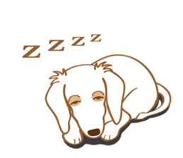 Sticker of white dog Rin sticker #8359698