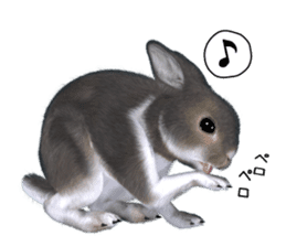 Expressive rabbit sticker2 sticker #8359903