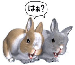 Expressive rabbit sticker2 sticker #8359918