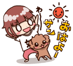 Bride and dog 2 sticker #8360220