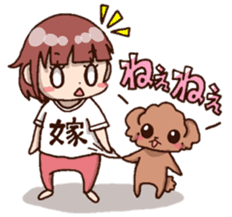 Bride and dog 2 sticker #8360226