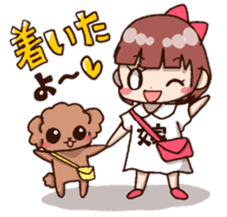 Bride and dog 2 sticker #8360228