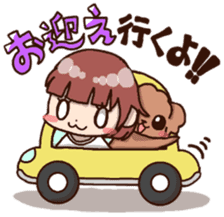 Bride and dog 2 sticker #8360229