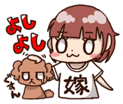 Bride and dog 2 sticker #8360233