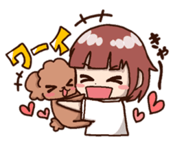 Bride and dog 2 sticker #8360234