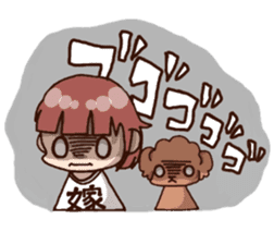 Bride and dog 2 sticker #8360240