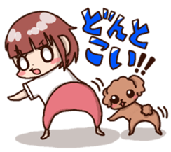 Bride and dog 2 sticker #8360250