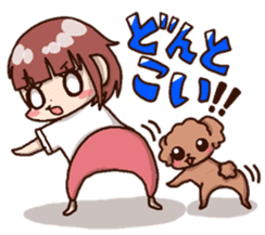 Bride and dog 2 sticker #8360250