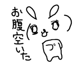 The losing heart Rabbit with "()" sticker #8361550