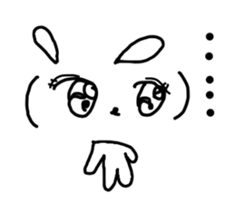 The losing heart Rabbit with "()" sticker #8361568