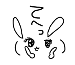 The losing heart Rabbit with "()" sticker #8361572