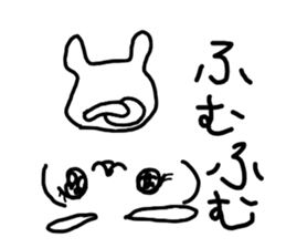 The losing heart Rabbit with "()" sticker #8361574