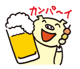 Cute japanese pigs sticker #8361589