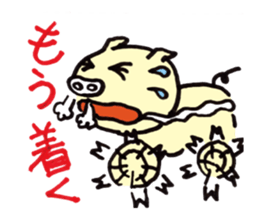 Cute japanese pigs sticker #8361592