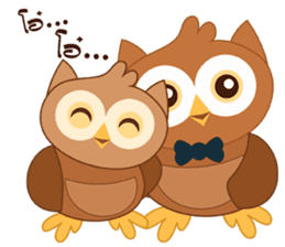 Happy Owl Family 2 sticker #8363702