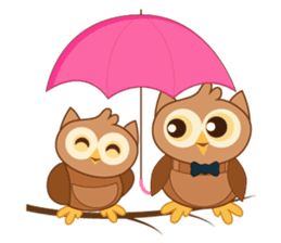 Happy Owl Family 2 sticker #8363738