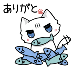 Japanese grumpy face cat. sticker #8364182