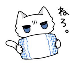 Japanese grumpy face cat. sticker #8364187