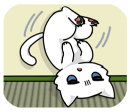 Japanese grumpy face cat. sticker #8364190