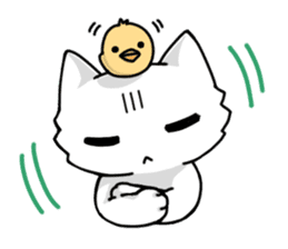 Japanese grumpy face cat. sticker #8364194