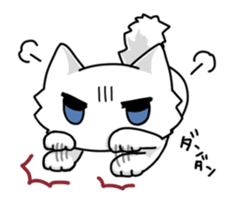 Japanese grumpy face cat. sticker #8364205