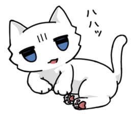 Japanese grumpy face cat. sticker #8364209