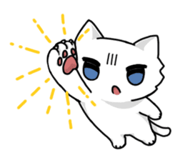 Japanese grumpy face cat. sticker #8364215