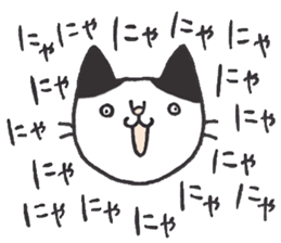 my cat (black&white) sticker #8364772