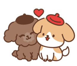 Lovely Beagle&poodle sticker #8365064