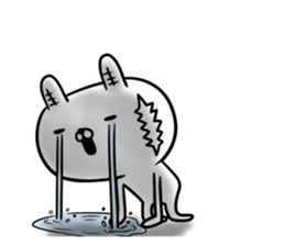 STRAIGHT RABBIT AND CAT REACTION sticker #8365994