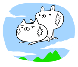 STRAIGHT RABBIT AND CAT REACTION sticker #8366019