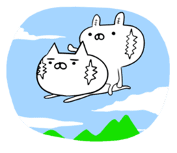 STRAIGHT RABBIT AND CAT REACTION sticker #8366019