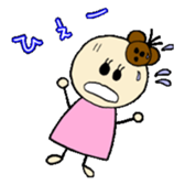 kawaii momo chan sticker #8367427