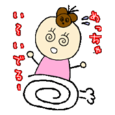 kawaii momo chan sticker #8367429