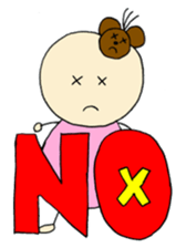 kawaii momo chan sticker #8367439