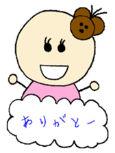 kawaii momo chan sticker #8367441