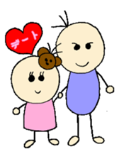 kawaii momo chan sticker #8367447