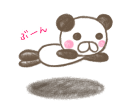 warm and comfortable panda sticker #8367914