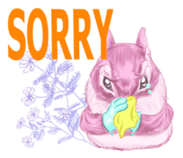 Pink Squirrel Qbe sticker #8368115