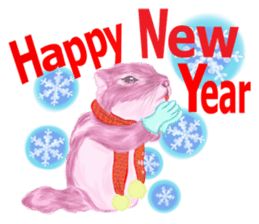 Pink Squirrel Qbe sticker #8368121