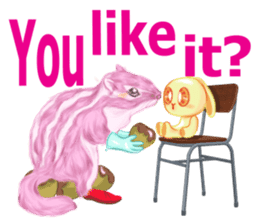 Pink Squirrel  Qbe sticker #8368123