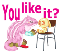 Pink Squirrel Qbe sticker #8368123