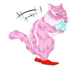 Pink Squirrel Qbe sticker #8368126